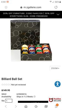 Billiard ball set new