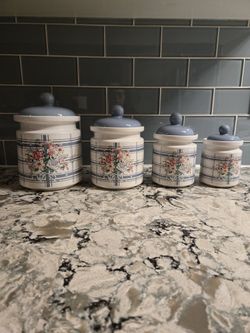Vintage Ceramic Canister Set 