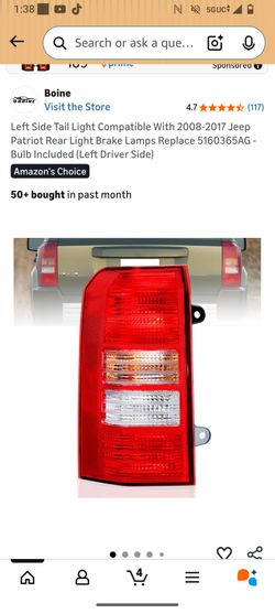 Jeep patrio 2018 tail light