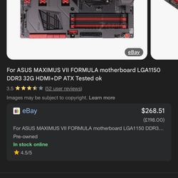 Asus ROG Maximus VII Formula 🟩🟩YES STILL AVAILABLE 🟩🟩🟩🟩