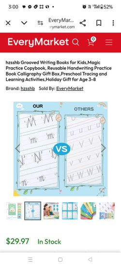 hzsshb Grooved reusable Writing Books for Kids