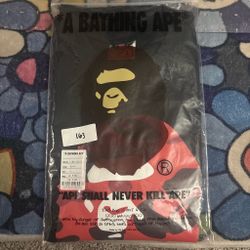 BAPE red & black shirt