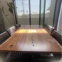 Wood Table W/chairs 