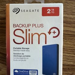 Seagate Compact 2TB External Hard Drive New In Box!