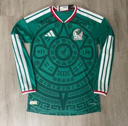 NWT Adidas 2026 Mexico Home Long Sleeve Player Version Jersey Men’s Small Green