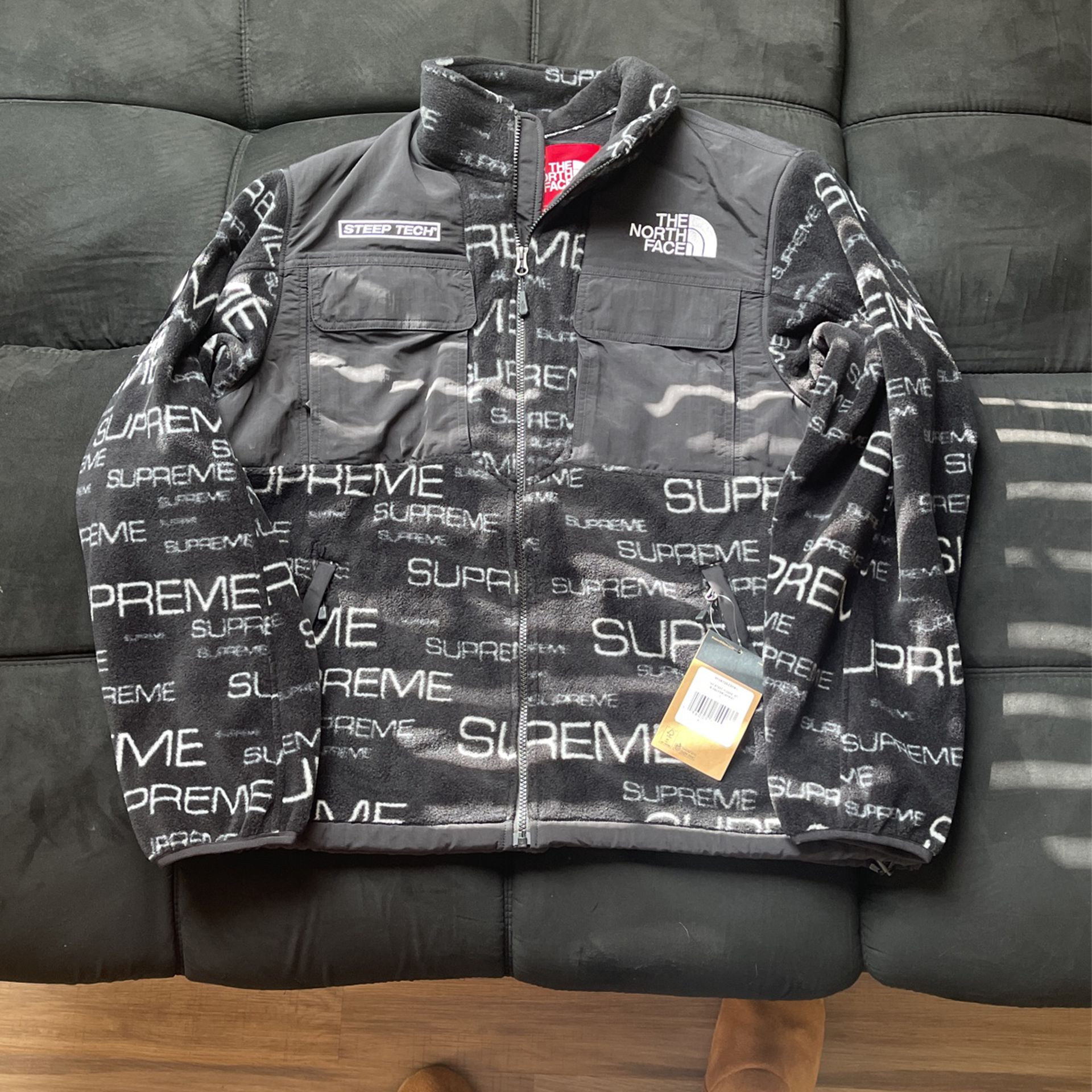 Supreme The North Face Steep Tech Fleece Jacket Black for Sale in