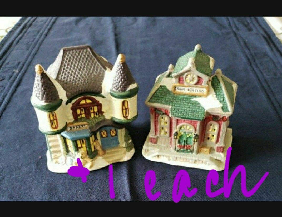 $1 Christmas Village Pieces
