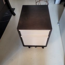 West Elm Vertical File Cabinet White Walnut