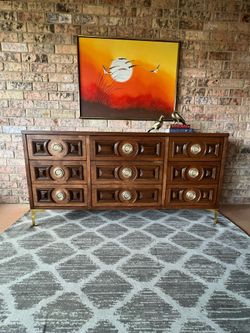 Vintage triple dresser sideboard media stand 