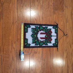 Hanging Beaded Wreath Art