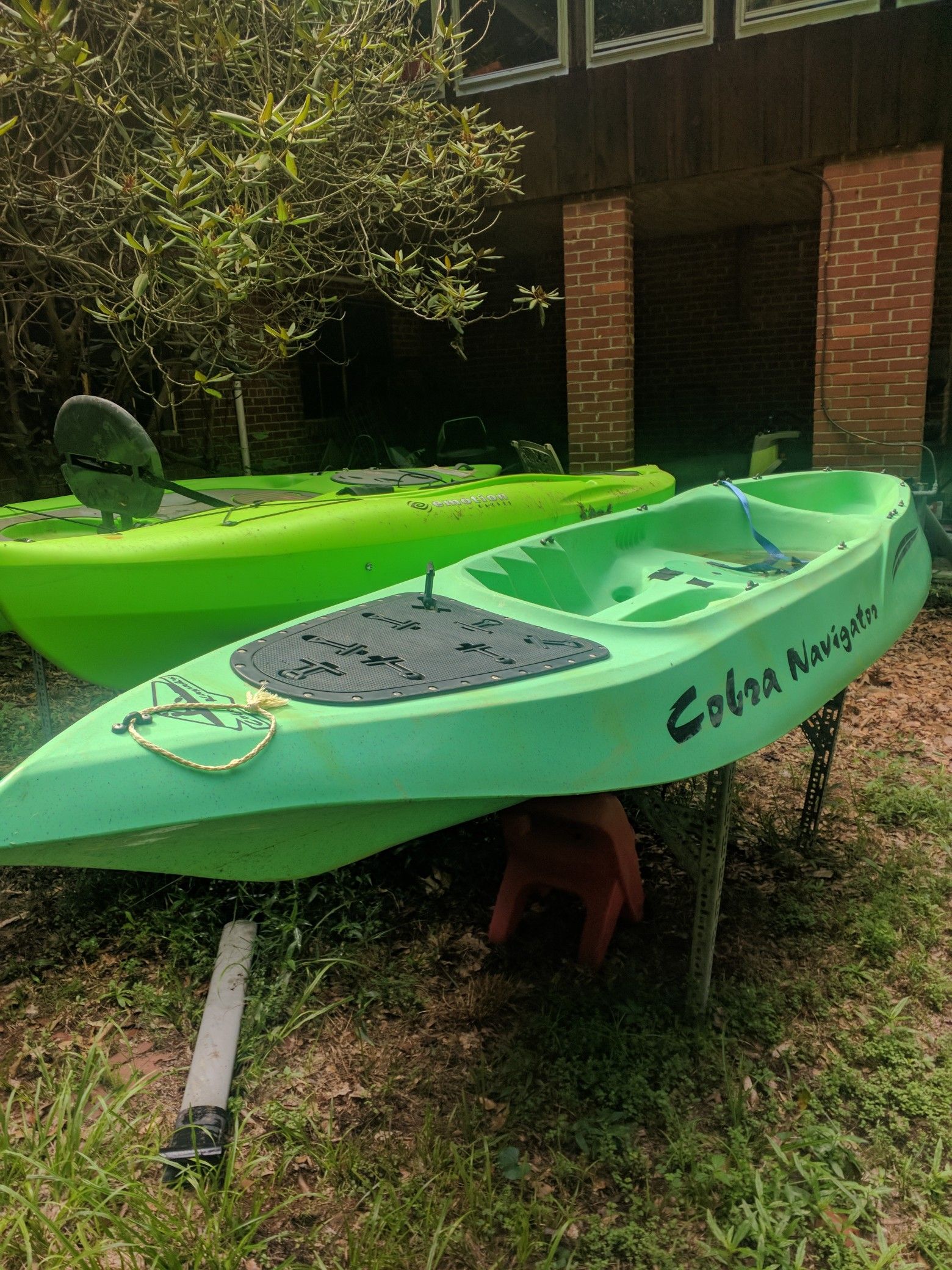 3 kayaks with extras