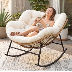 BULEXYARD Oversized Rocking Egg Chair
