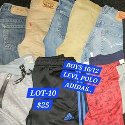 LOT 10 BOYS JEANS/ SHORTS/ SLACKS/ SZ10/12