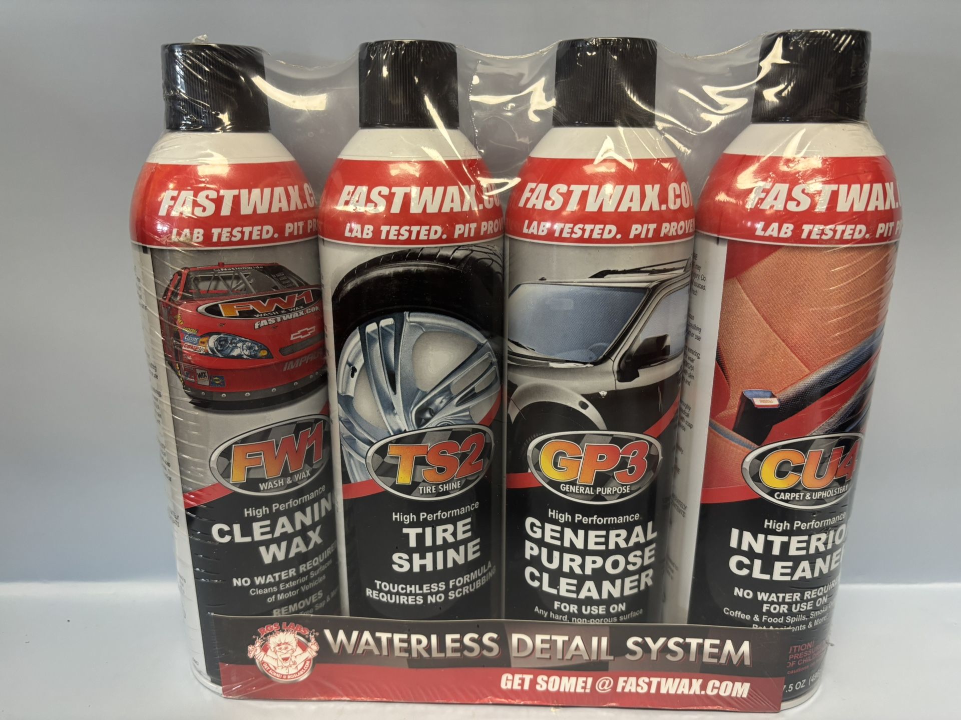 Fast Wax FW1 Detail Kit 4 Pack Waterless Car Wash & Wax 