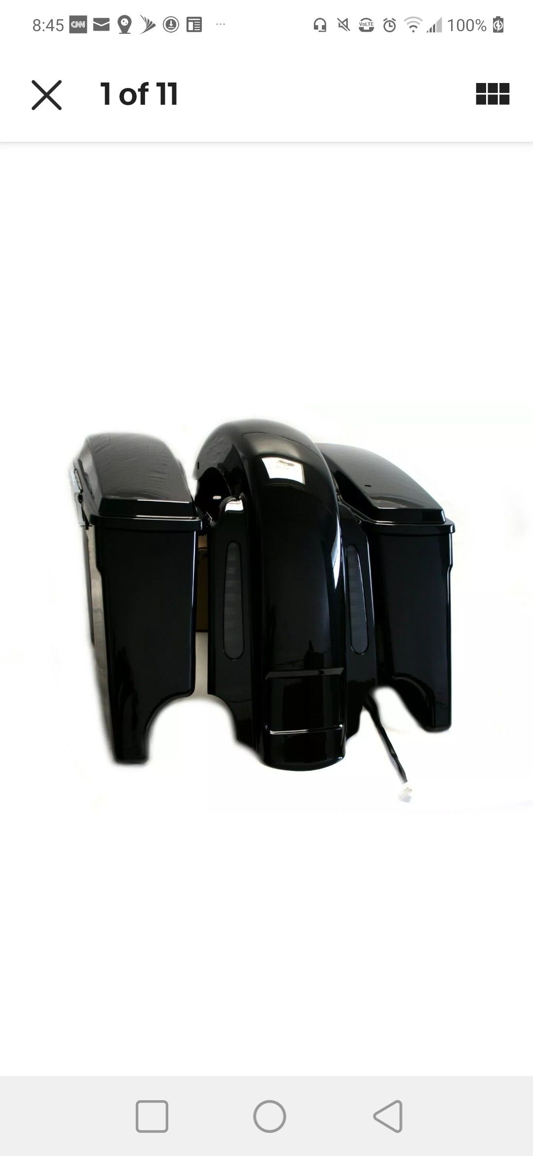 Mutazu CVO 4" Extended Rear Fender w/ LED + Saddlebags for 93-08 Harley Touring