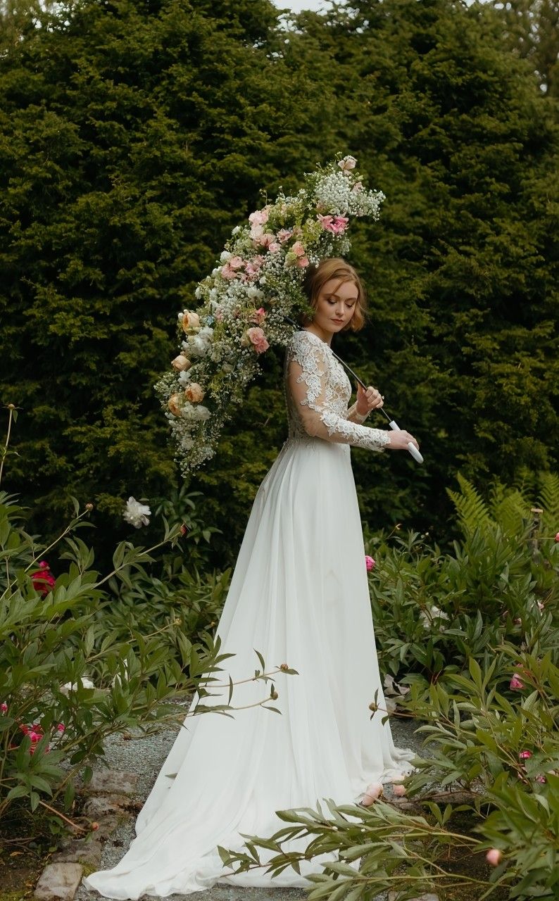 Custom Floral Umbrellas