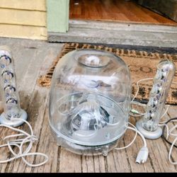 Harman Kardon SoundSticks II Multi-Media Sound System Subwoofer & Speakers Read