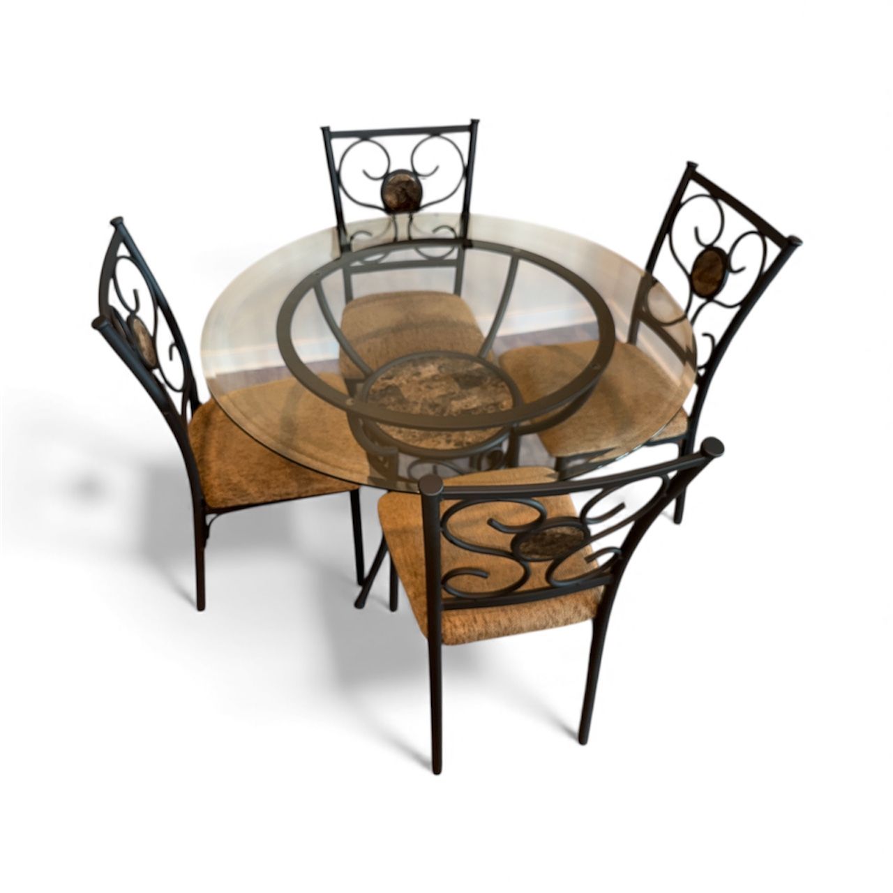 Wayfair 5-Piece Glass Dining Set – Table + 4 Chairs 