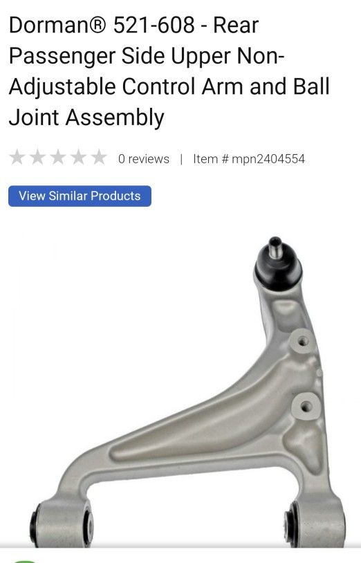  Rear Upper Control Arm W/Ball Joint