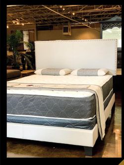 New Queen Bed Wht Matres For $399