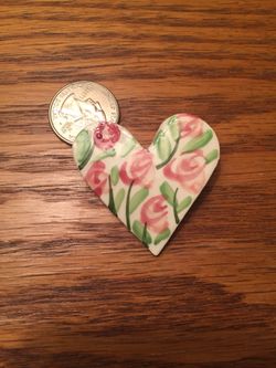 Flowered Heart Pin