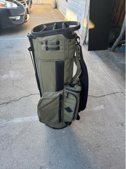 Jones Sports Co. Stand Golf Bag Olive Green 5-Way Divider Dual Strap Lightweight Excellent