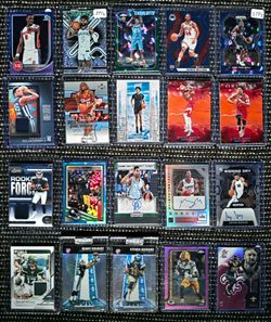 NBA and NFL Numbered, Patch, Auto Card Lot