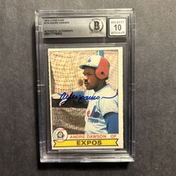 Vintage 1979 O-Pee-Chee Andre Dawson signed.Beckett Authenticated "10" Autograph. Negotiable 