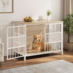 41" Foldable Dog Crate, Heavy Duty Chew Resistant Kennel for Medium Large Dogs, Home