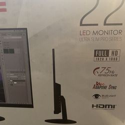 22 Inch Led Ultra Slim Black Prob Series Sceptre Monitor 