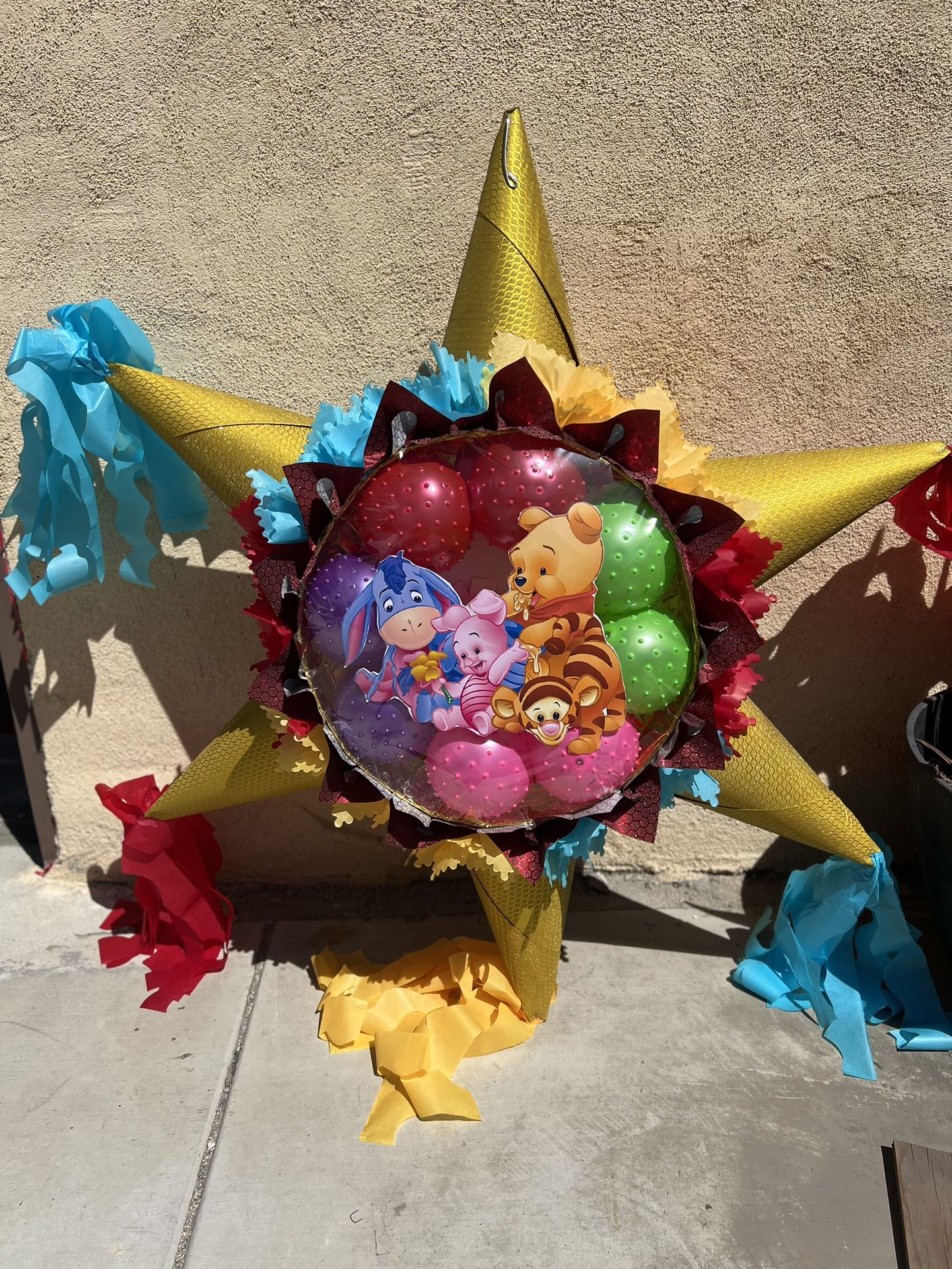 Baby Winnie The Pooh Star Pinata With Balls