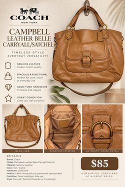 Vintage Coach Work/Travel Bag