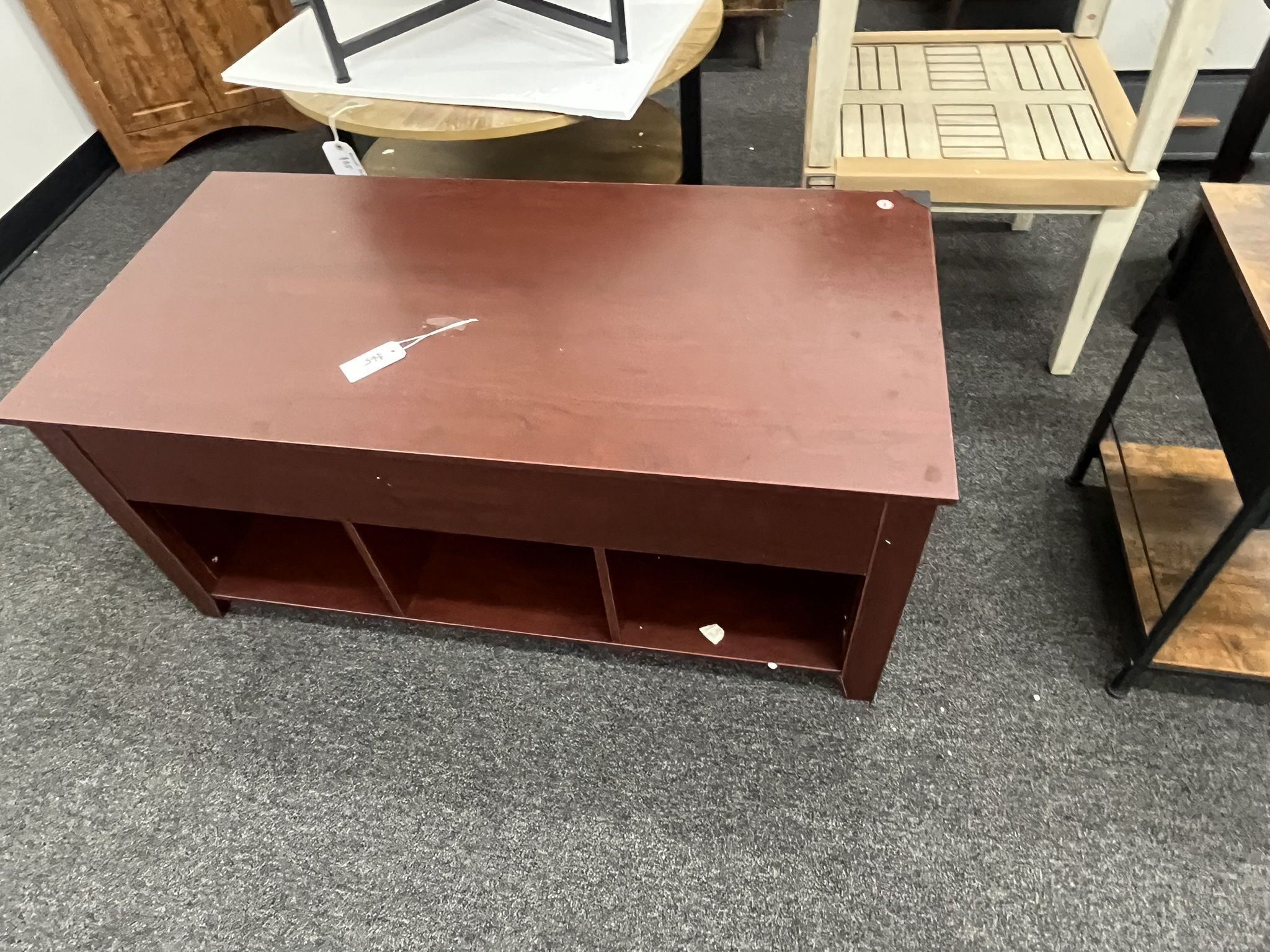 NEW Lift Top Coffee Table, Wood Cocktail Table w/Hidden Compartment & Lower Storage Shelves
