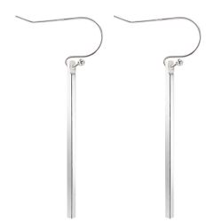 Modern Silver Earrings *New In Box*