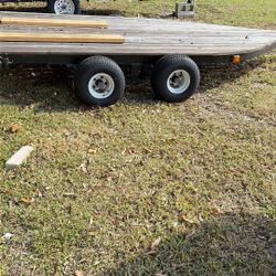 12 Ft Dual Axle Flat Bed Trailer