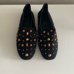 Flat Ladies Black Shoes Size 41(US10-10.5)