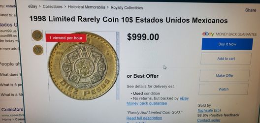 $10 estados unidos  mexicanos 1998