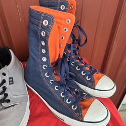 Convers Chick Taylor All Stars Hightop Sneakers Canvas Lace Up Retro Size 7