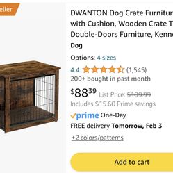 Wood Dog Crate 