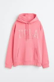 H&M UCLA Hoodie Womens Small Pink Fleece Bruins California College Terry Logo