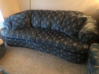 Like new  Sofa, Love Seat, Overstuffed Chair with.Ottoman 