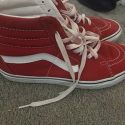 Red Hightop Vans Classic 