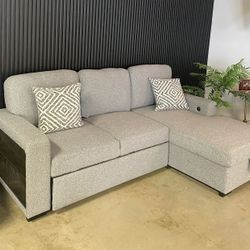 Contemporary Sectional Sofa w/ Pull-Out Bed & Storage|  FREE Local  Delivery🚛   
