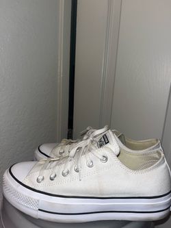 White Platform Converse, Mens 8.5