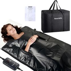 Infrared Sauna Blanket for Home Use, Portable Sauna Blanket, Low EMF Carbon Fiber Heating, Machine Washable, 88–158℉, 10–60 Min Timer, 6 x 2.6 FT, Rel