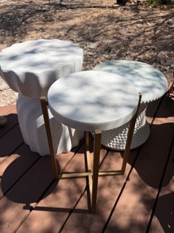 VENTOPYR + Modern Sculptural Accent Tables – Set of 3