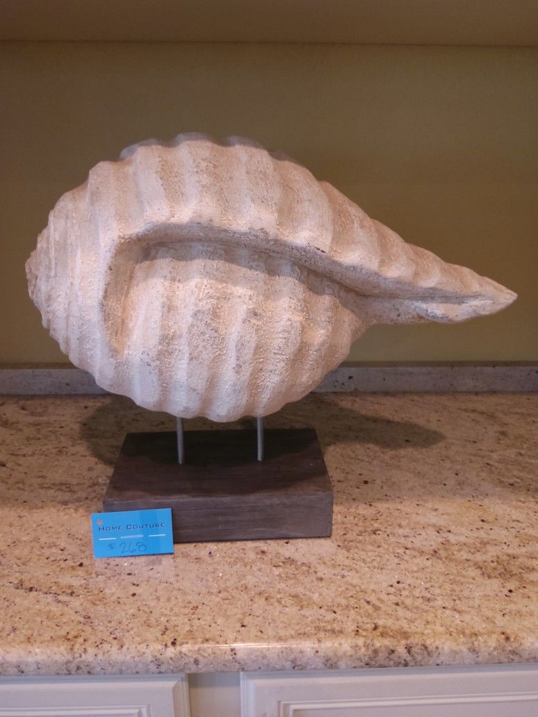 Shell On Stand Sculpture
