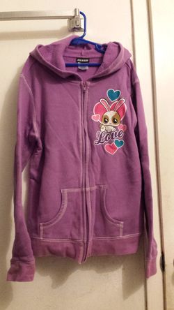 Little girls zip up hoodie