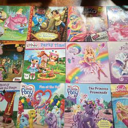 12 kids books. Used. #disney princess lalaloopsy #barbie