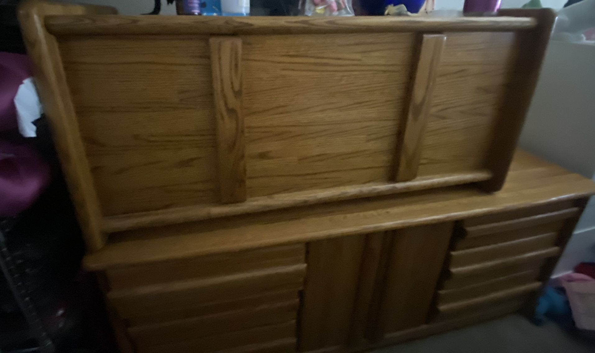 Oak Wood Bedroom Set